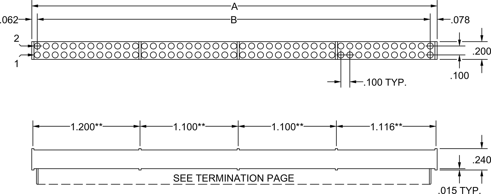 Data Sheet - HGC/HGS 2 Row Receptacle, Straight