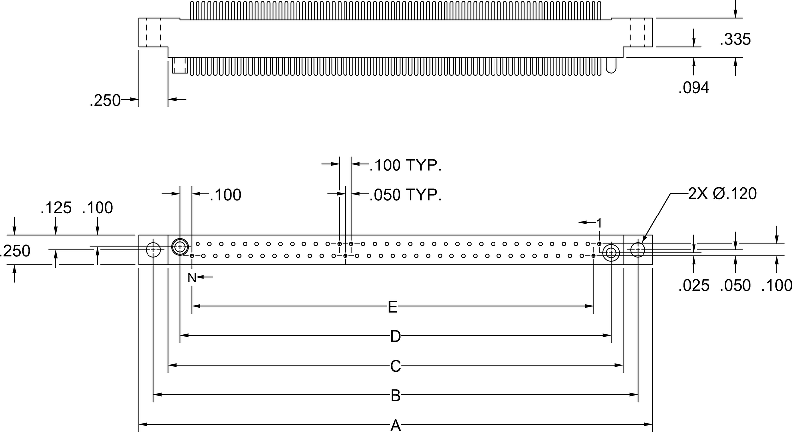 Data Sheet - HGM 2 Row Plug, Straight