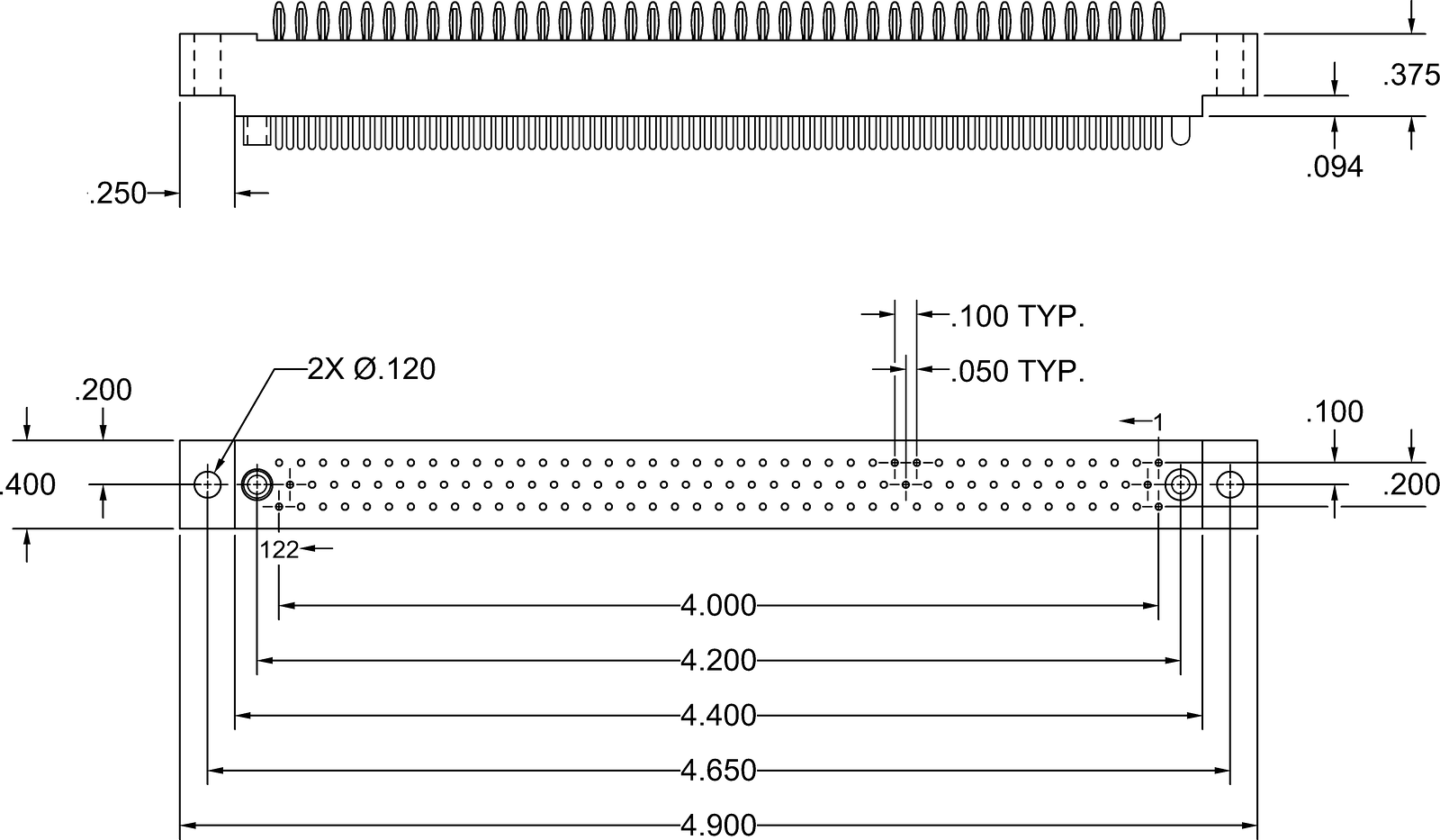 Datenblatt - HGM 3-reihiger Kontakt, konform