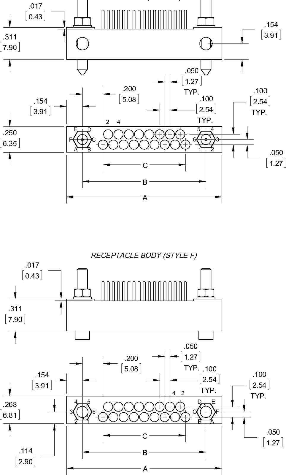 Data Sheet - HMK 2 Row Uninterrupted, Socket, Straight