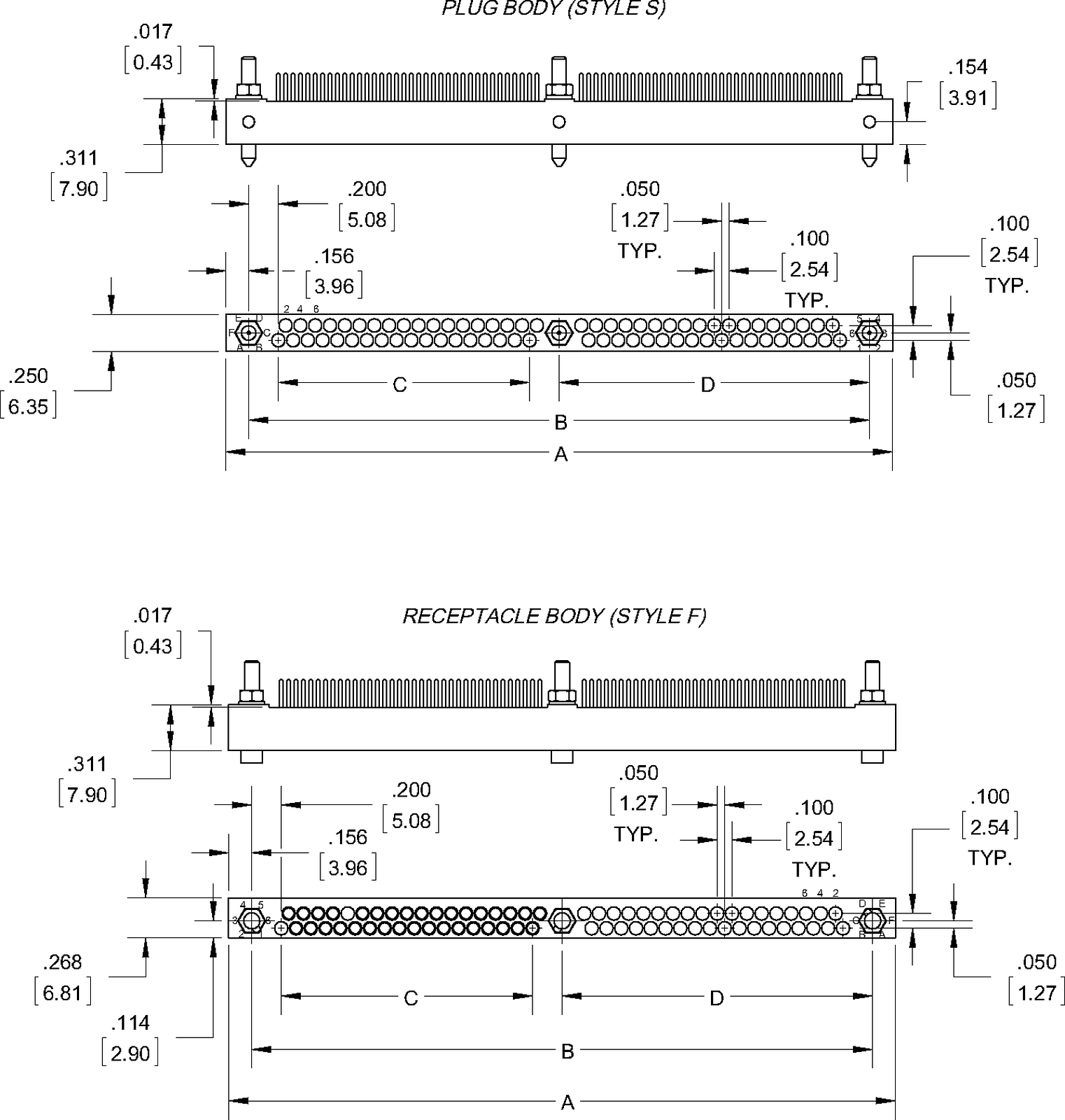 Fiche de données - HMK 2 Row Interrupted, Socket, Straight