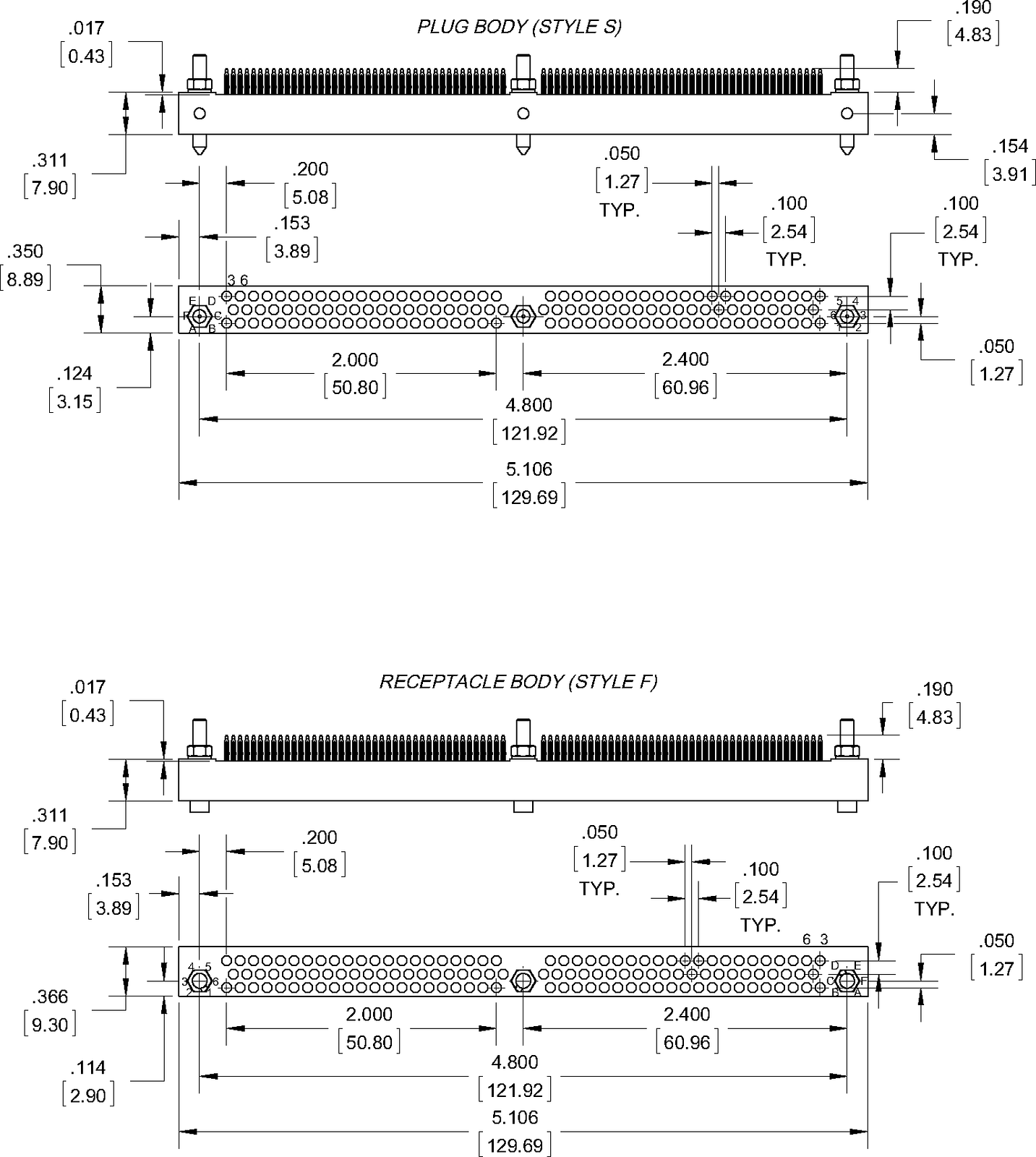 Data Sheet - HMK 3 Row Interrupted, Socket, Compliant