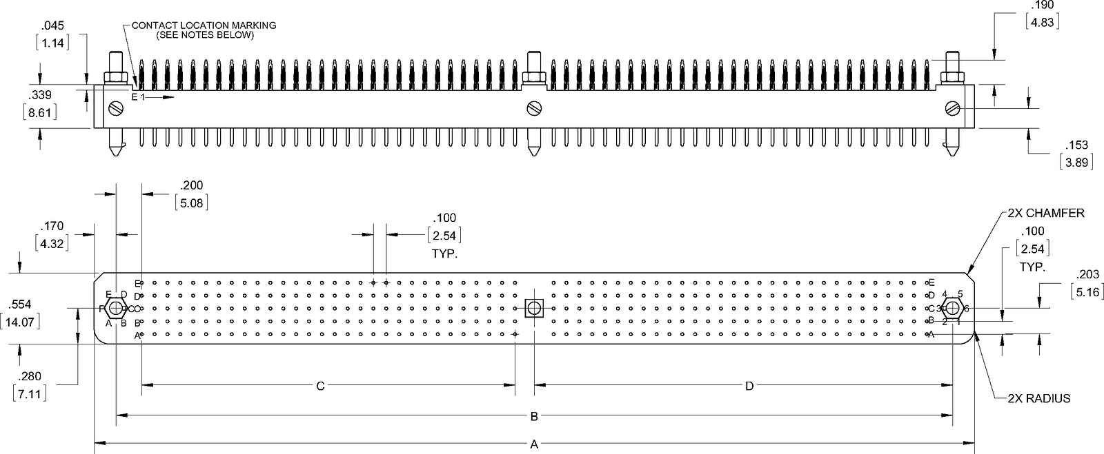 データ シート - HMK 5 Row Interrupted, Pin, Compliant